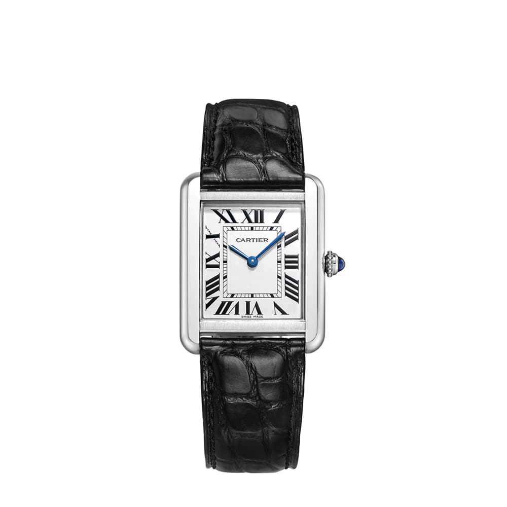 CAR TANK SOLO WATCH genuine alligator leather S 24mm (1 year warranty)