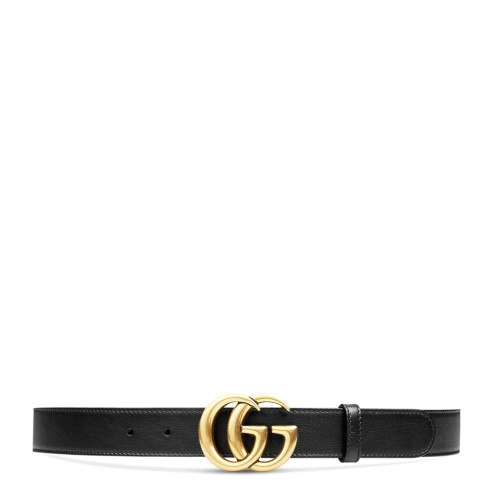 GC Leather belt with Double G buckle (Marmont) 자체제작상품