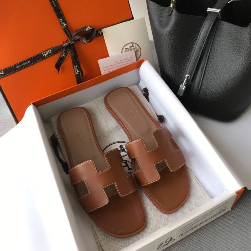 H Womens Oran Slide Swift Leather  에르메스 오란 (Hand Made)