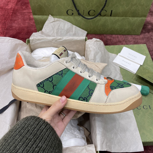GC Men's/Women`s Screener sneakers 구찌 스크리너 오리지널 GG캔버스 그린
