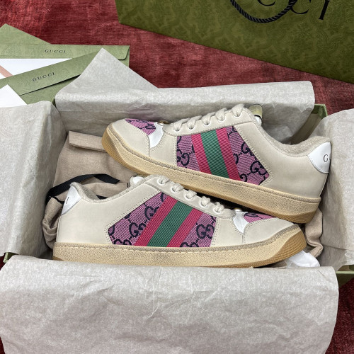 GC Women`s Screener sneakers 구찌 스크리너 오리지널 GG캔버스 핑크
