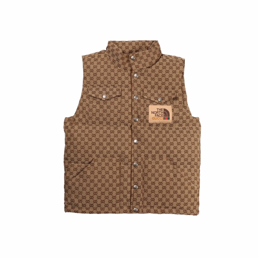 GC X NOR Padded Vest brown pattern (Goose down)