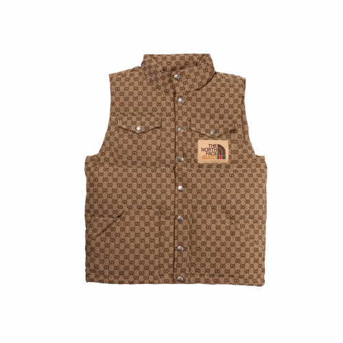 GC X NOR Padded Vest brown pattern (Goose down)