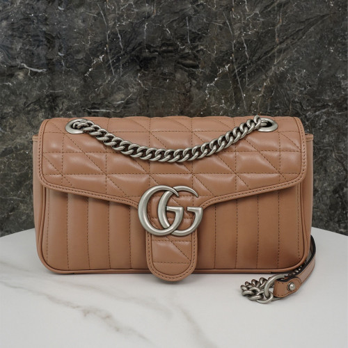 구찌 443497 GG 마몽 스몰 숄더백 Rose Beige