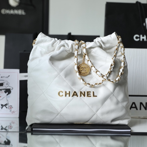 샤넬 AS3260 CHANEL 22 스몰 핸드백 White(gold)