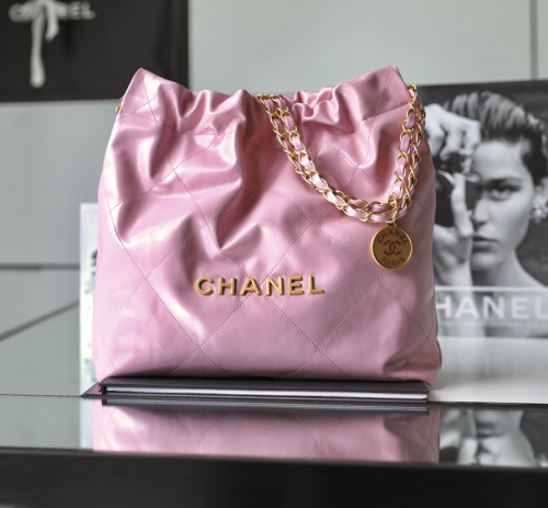 샤넬 AS3260 CHANEL 22 스몰 핸드백 Pink(gold)