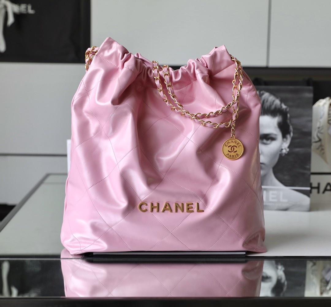 샤넬 AS3262 CHANEL 22 라지 핸드백 Pink(gold)