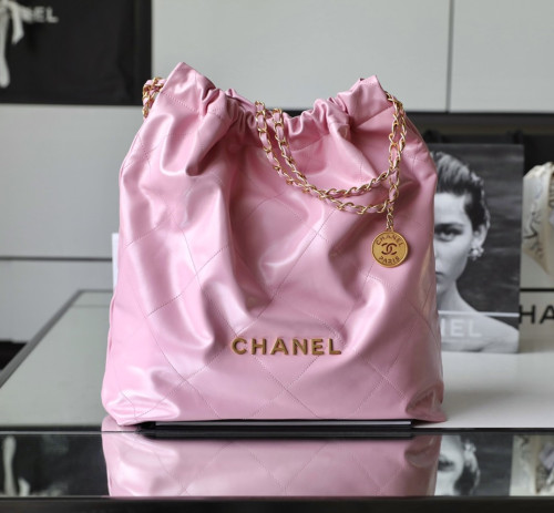 샤넬 AS3262 CHANEL 22 라지 핸드백 Pink(gold)