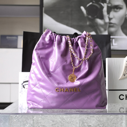 샤넬 AS3262 CHANEL 22 라지 핸드백 Purple