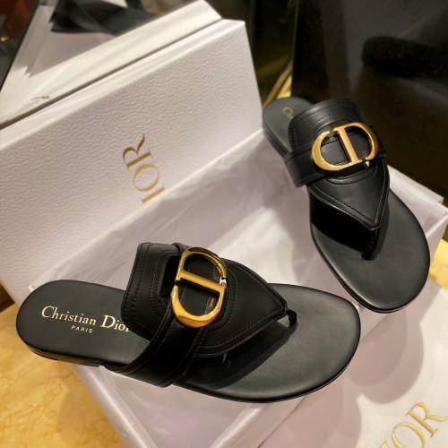 CD 디올 30 몽테인 플랫 DIOR 30 Montaigne Flat Thong Black