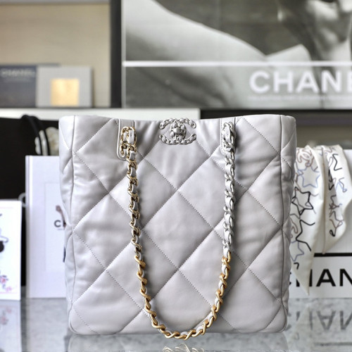 샤넬 AS3519 샤넬 19 쇼핑백 CHANEL 19 SHOPPING BAG Grey