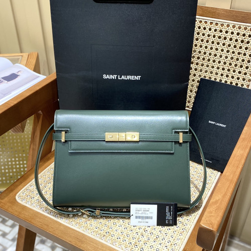 SL 입생로랑 579271 맨하탄 MANHATTAN 숄더 백 Dark Green