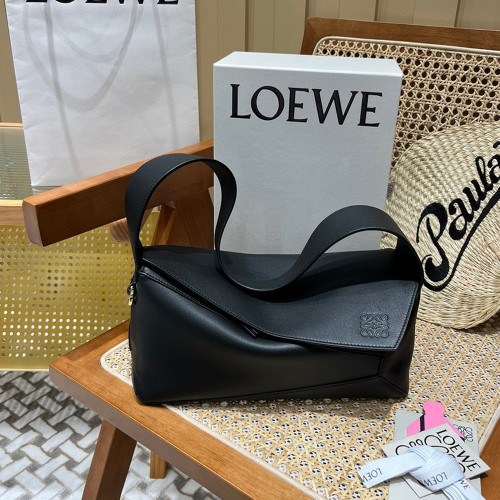 LOW 로에베 퍼즐 호보백 Puzzle Hobo bag Black