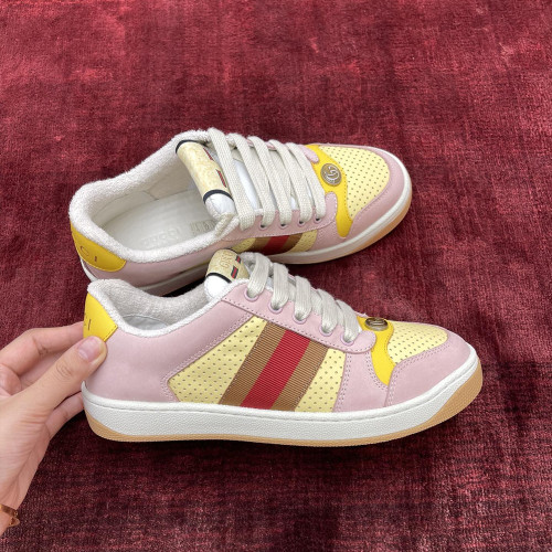 GC Women`s Screener sneakers 구찌 스크리너 핑크&옐로우
