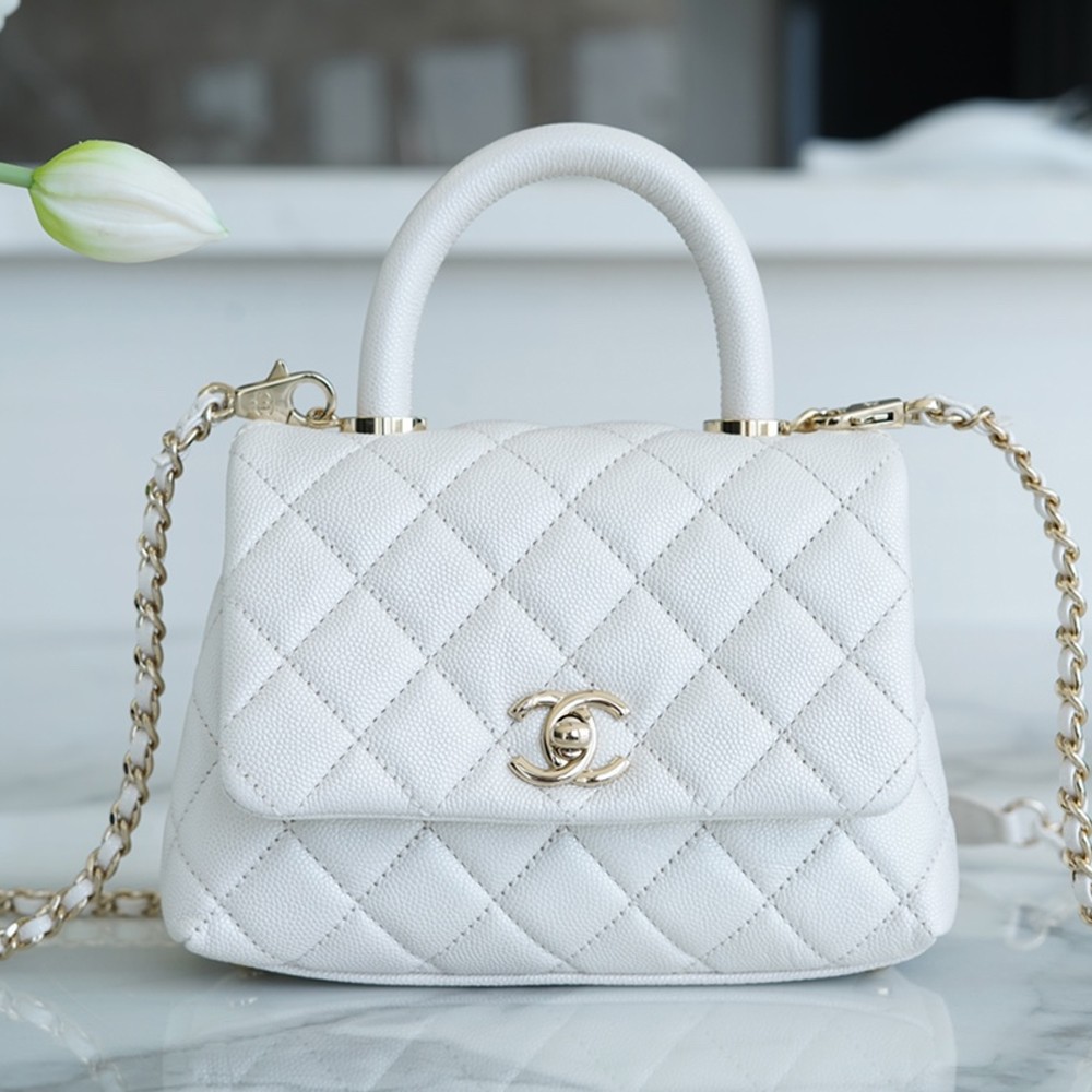 샤넬 AS2215 코코핸들 미니 플랩백 Pearl White