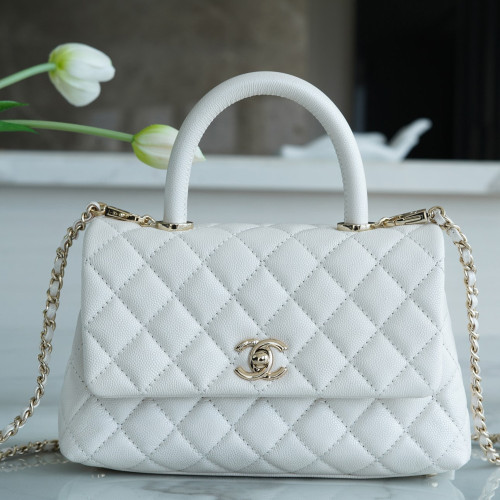 샤넬 코코핸들 스몰 플랩백 Pearl White