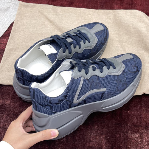 GC Rhyton 라이톤 725932 Blue maxi GG Supreme canvas 블루캔버스 남성용 스니커즈