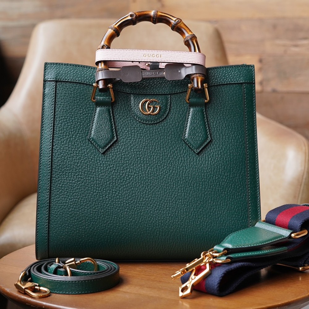 GC 구찌 702721  다이애나 스몰 토트백 Green leather