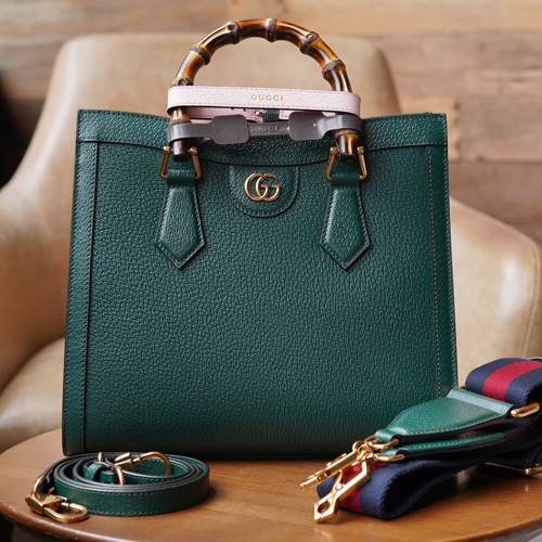 GC 구찌 702721  다이애나 스몰 토트백 Green leather