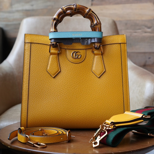 GC 구찌 702721  다이애나 스몰 토트백 Yellow leather