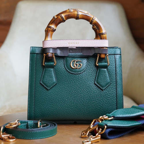 GC 구찌 702732  다이애나 미니 토트백 Green leather