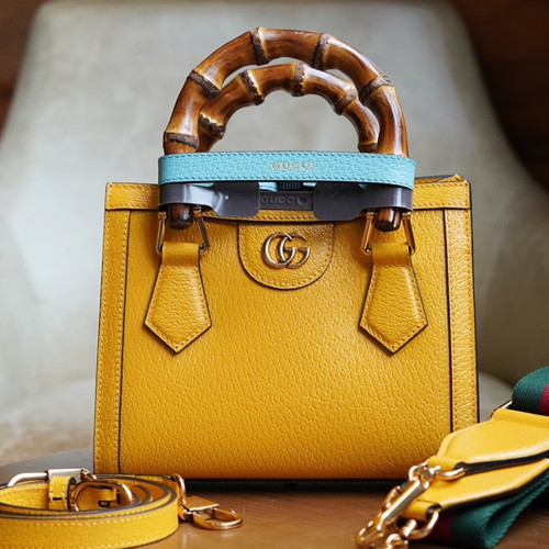 GC 구찌 702732  다이애나 미니 토트백 Yellow leather