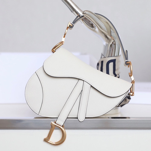 CD 디올 M0447C Small SADDLE 스몰 새들 백 White