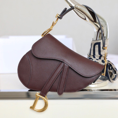 CD 디올 M0447C Small SADDLE 스몰 새들 백 Brown