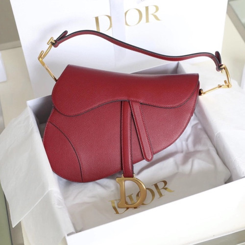 CD 디올 M0447C Small SADDLE 스몰 새들 백 Red