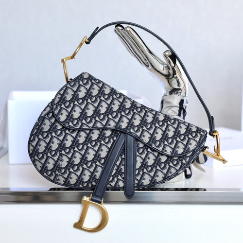 CD 디올 M0446C SADDLE 새들 백 Oblique Blue