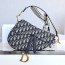 CD 디올 M0446C SADDLE 새들 백 Oblique Blue