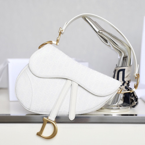 CD 디올 M0446C SADDLE 새들 백 Oblique White