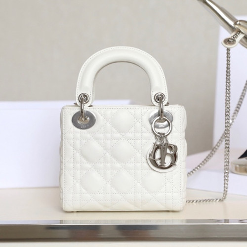 디올 LADY DIOR 미니 백 White(silver)