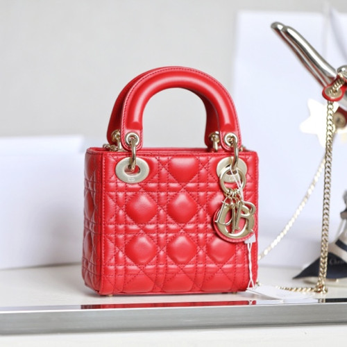 디올 LADY DIOR 미니 백 Red