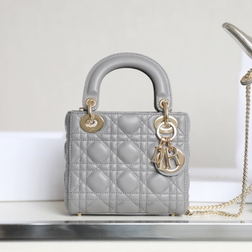 디올 LADY DIOR 미니 백 Grey
