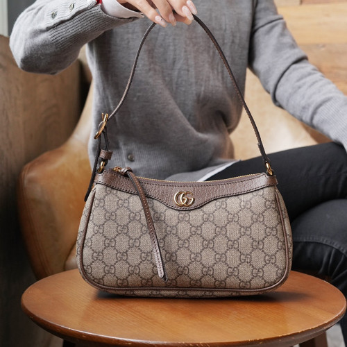 GC 구찌 735145 오피디아 스몰 핸드백 Brown