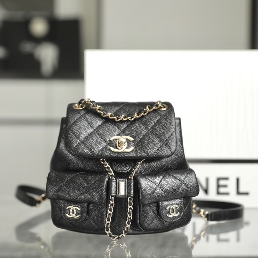 샤넬 AS3787 스몰 백팩 Black