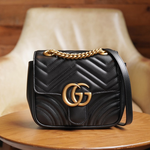 GC 739682 GG 마몽 마틀라세 미니 토트백 Black