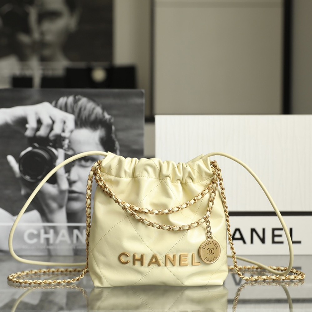 샤넬 AS3980 CHANEL 22 MINI HANDBAG 샤넬 22 미니 핸드백 Yellow