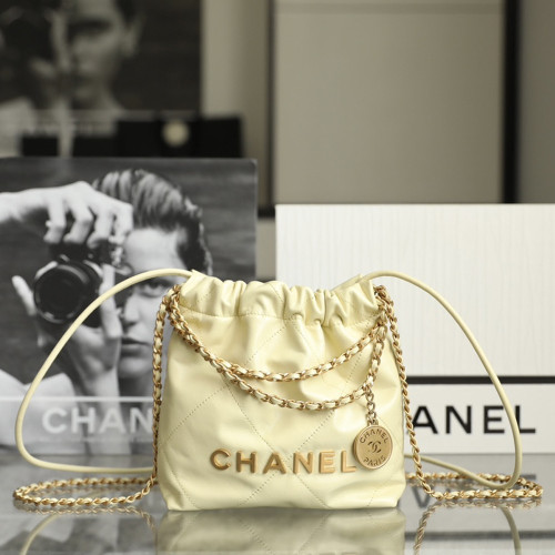 샤넬 AS3980 CHANEL 22 MINI HANDBAG 샤넬 22 미니 핸드백 Yellow