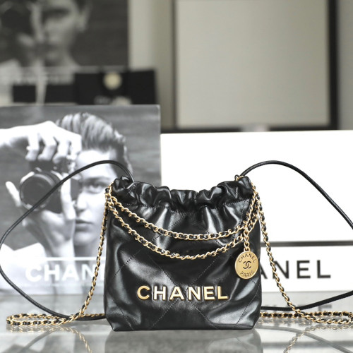 샤넬 AS3980 CHANEL 22 MINI HANDBAG 샤넬 22 미니 핸드백 Black(gold)