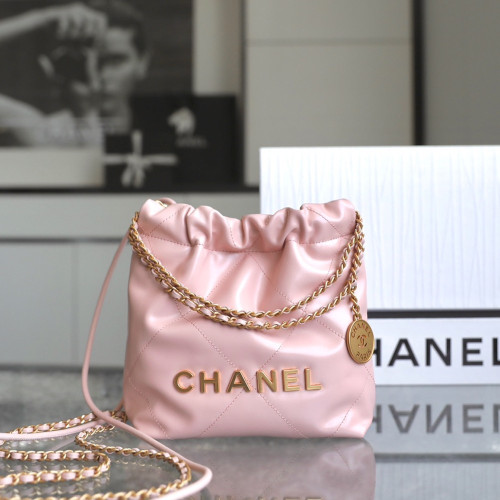 샤넬 AS3980 CHANEL 22 MINI HANDBAG 샤넬 22 미니 핸드백 Pink(gold)