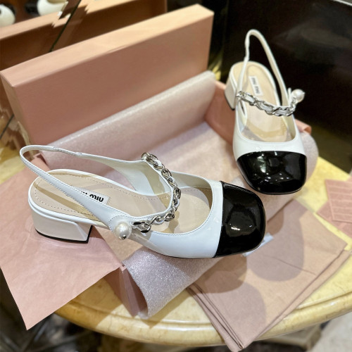 miumiu 미우미우 가죽 슬링 펌프스
