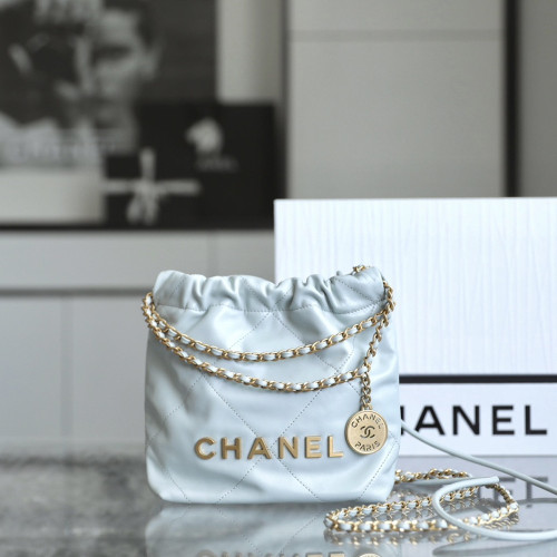 샤넬 AS3980 CHANEL 22 MINI HANDBAG 샤넬 22 미니 핸드백 Blue(gold)