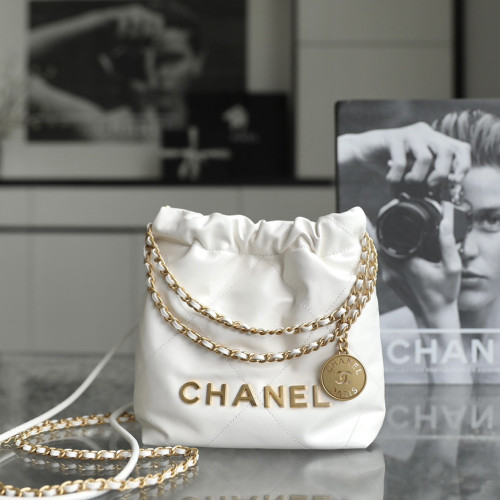 샤넬 AS3980 CHANEL 22 MINI HANDBAG 샤넬 22 미니 핸드백 White(gold)