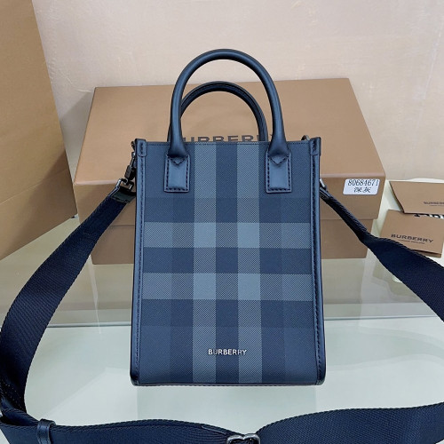 BBR 버버리 미니 버티컬 데니 토트백 charcoal (1color)