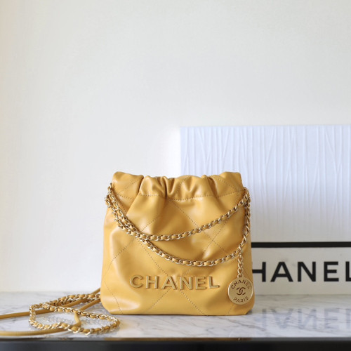 샤넬 AS3980 CHANEL 22 MINI HANDBAG 샤넬 22 미니 핸드백 Yellow