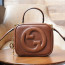 GC 구찌 744434  블론디 탑 핸들백 Brown