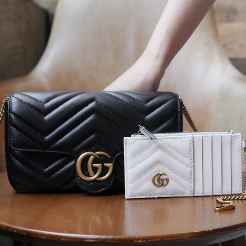 GC 구찌 751526 GG 마몽 미니백 Black