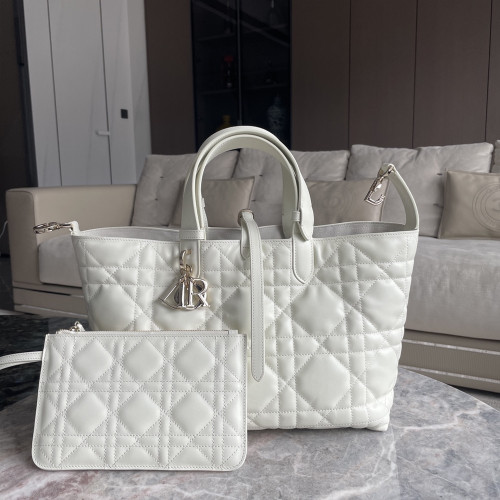 CD 디올 M2821OSHJ 뚜주흐 백 DIOR TOUJOURS 미듐 White
